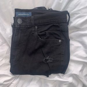 Black ripped Aeropostale high waisted jeggings